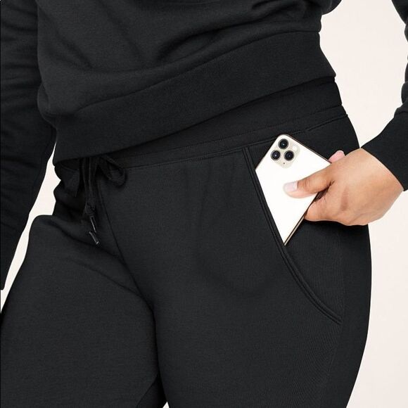 NWT VS‎ PINK EVERYDAY LOUNGE SKINNY JOGGER SWEATPANTS BLACK/RAINBOW LOGO PRINT - Picture 4 of 14